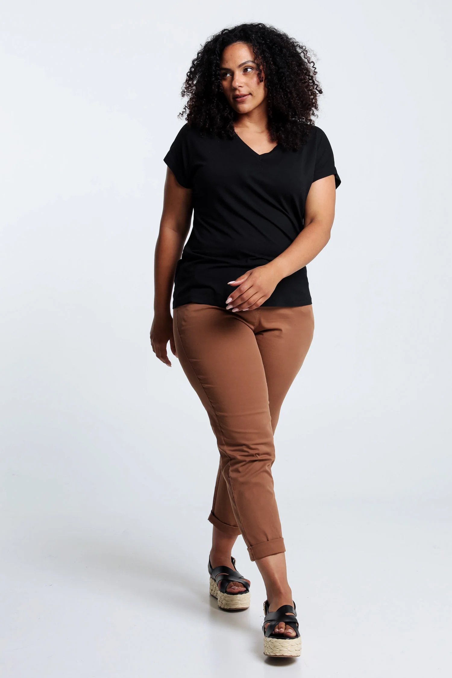 T-shirt uni en viscose - Image 51