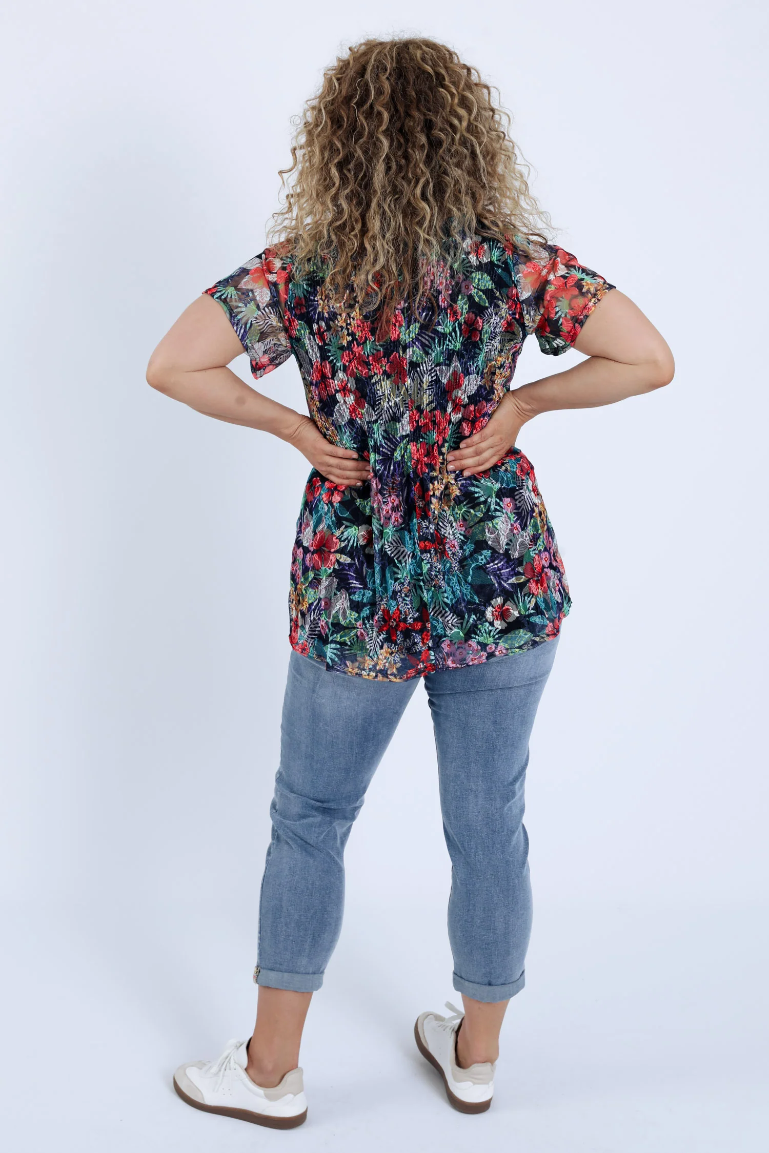 Tunique en dentelle plissée imprimé jungle - Image 2