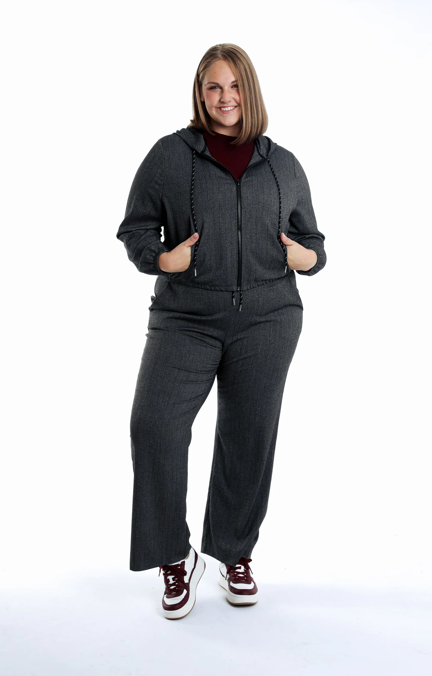 Veste chiné à capuche - Image 6