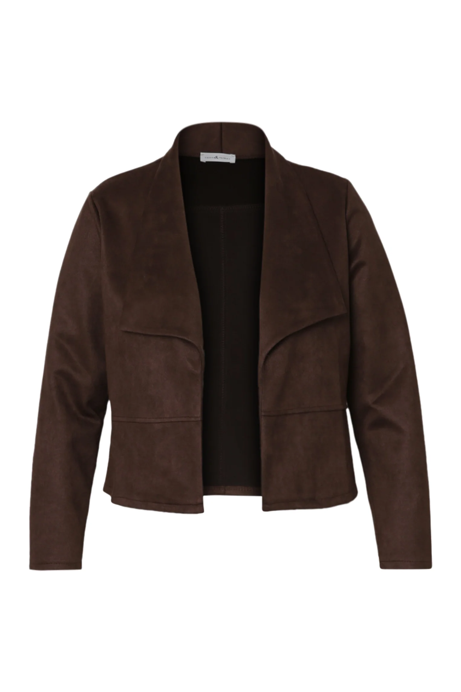 Veste en effet suédine unie - Image 8