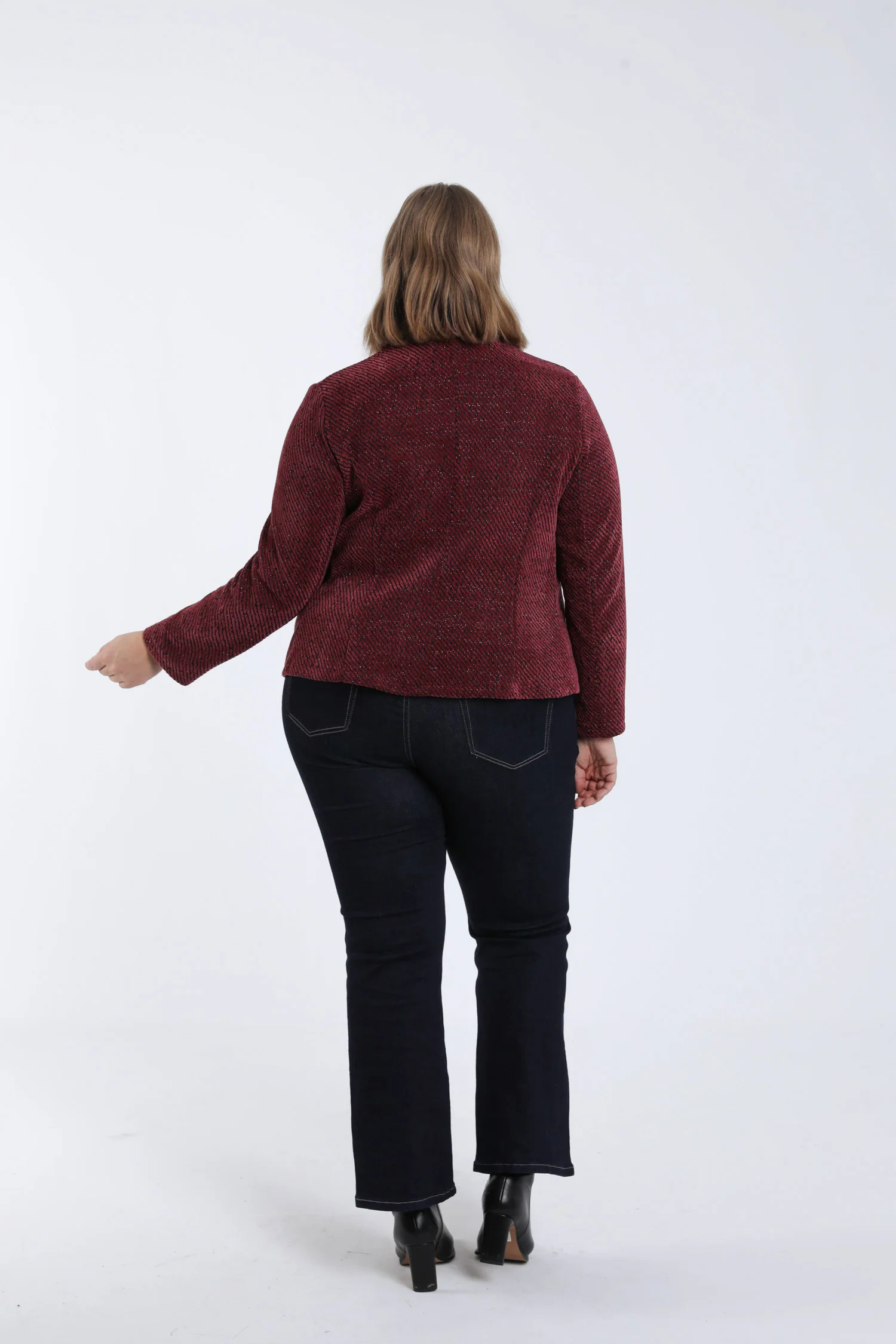 Veste jacquard bicolore avec lurex - Image 2