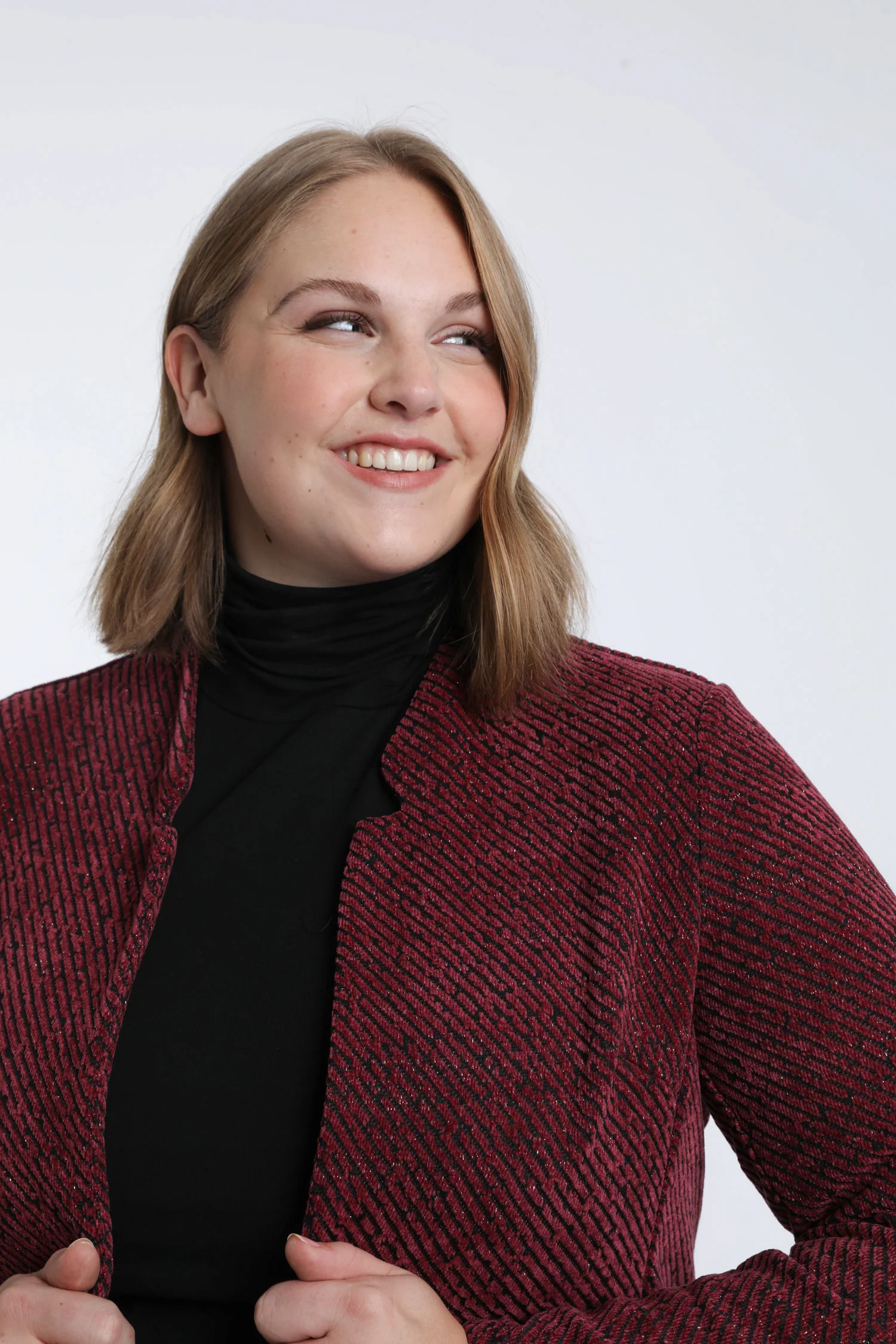 Veste jacquard bicolore avec lurex - Image 3