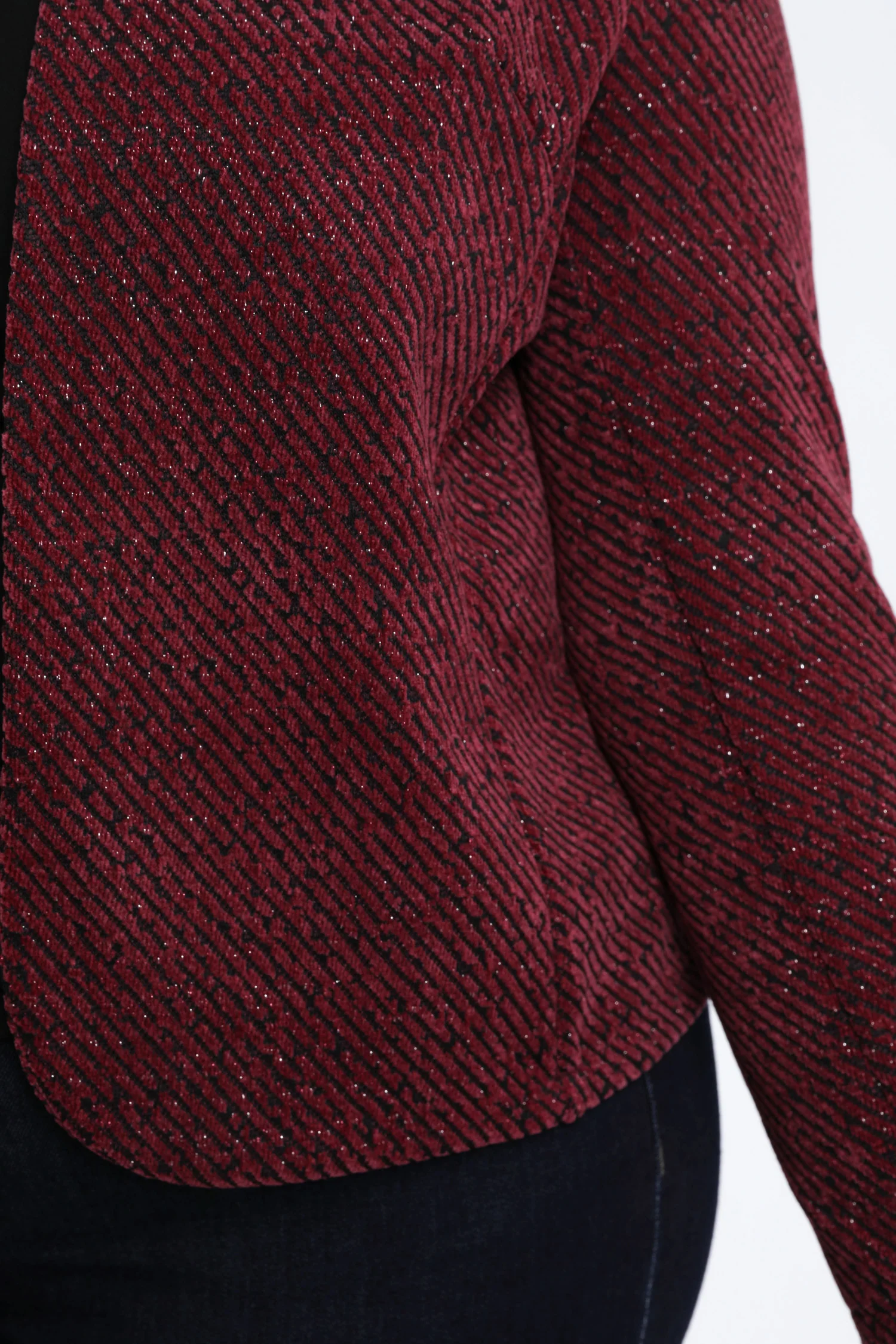 Veste jacquard bicolore avec lurex - Image 4