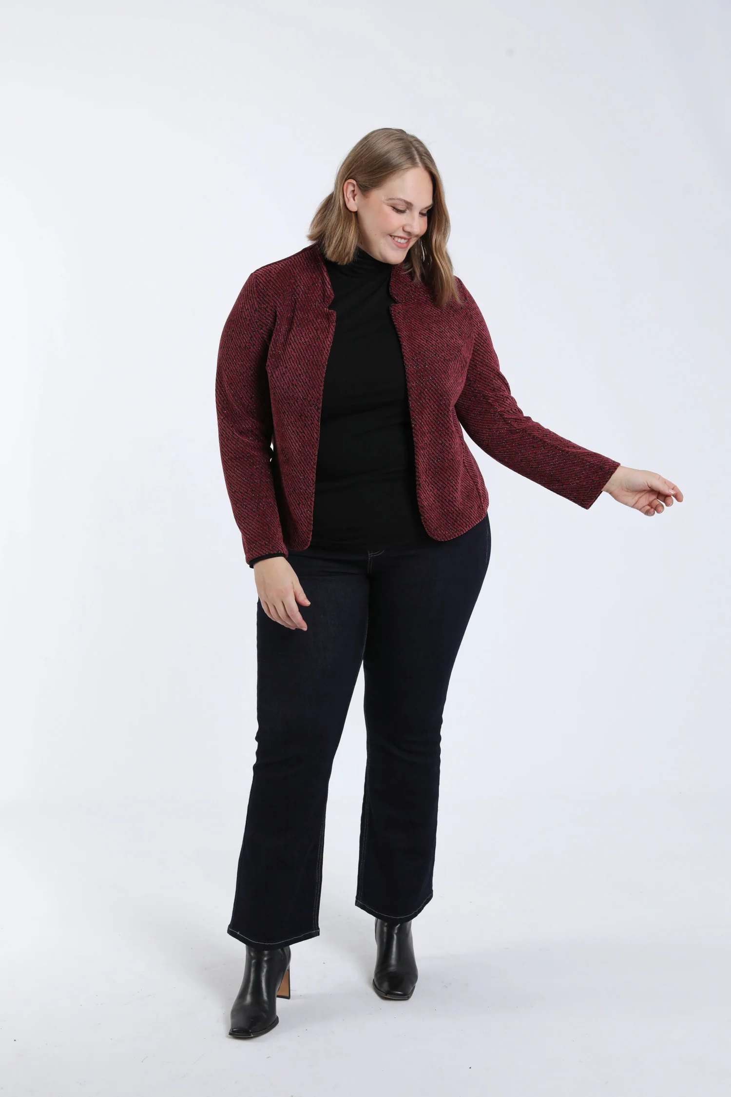 Veste jacquard bicolore avec lurex - Image 6