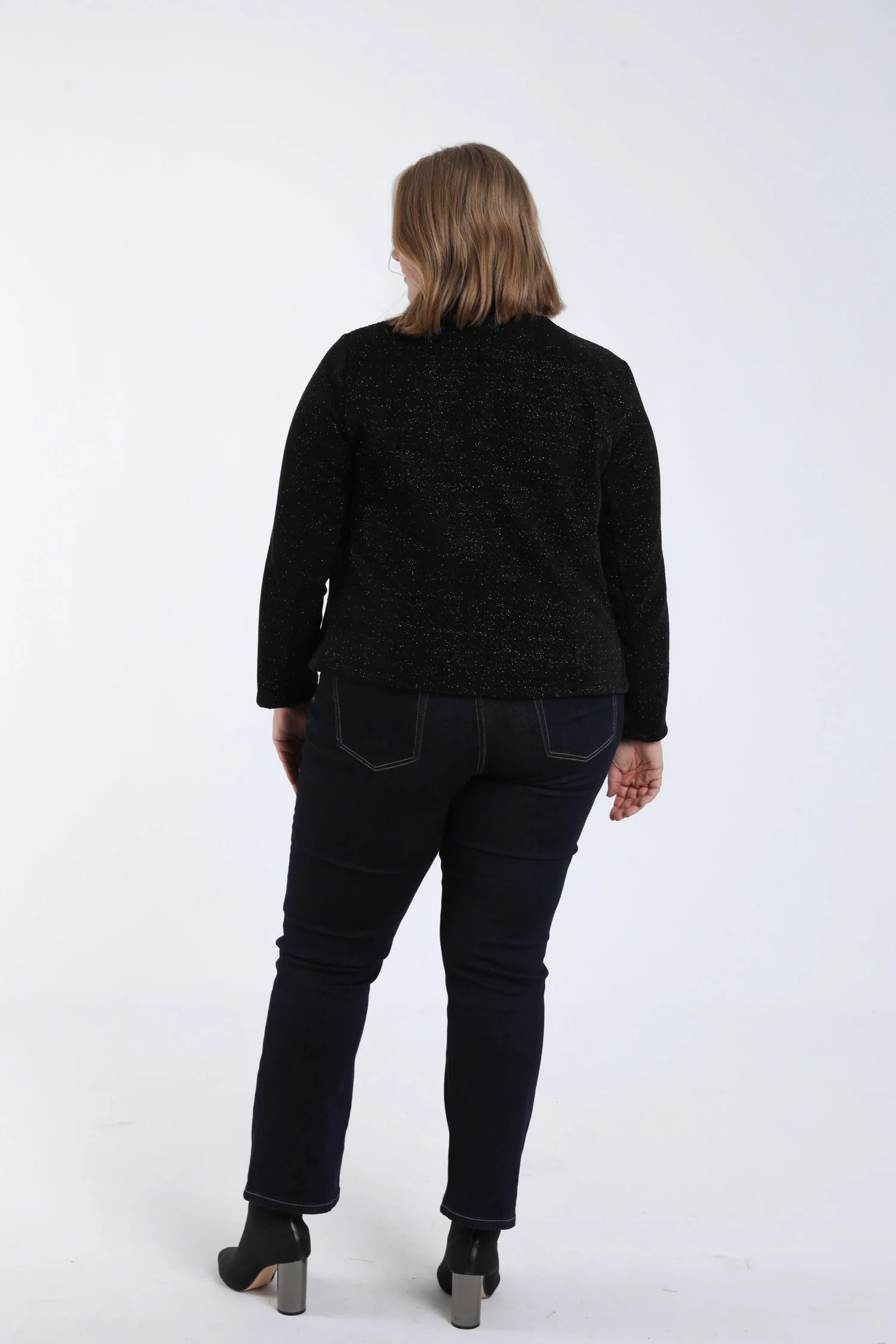 Veste jacquard bicolore avec lurex - Image 2