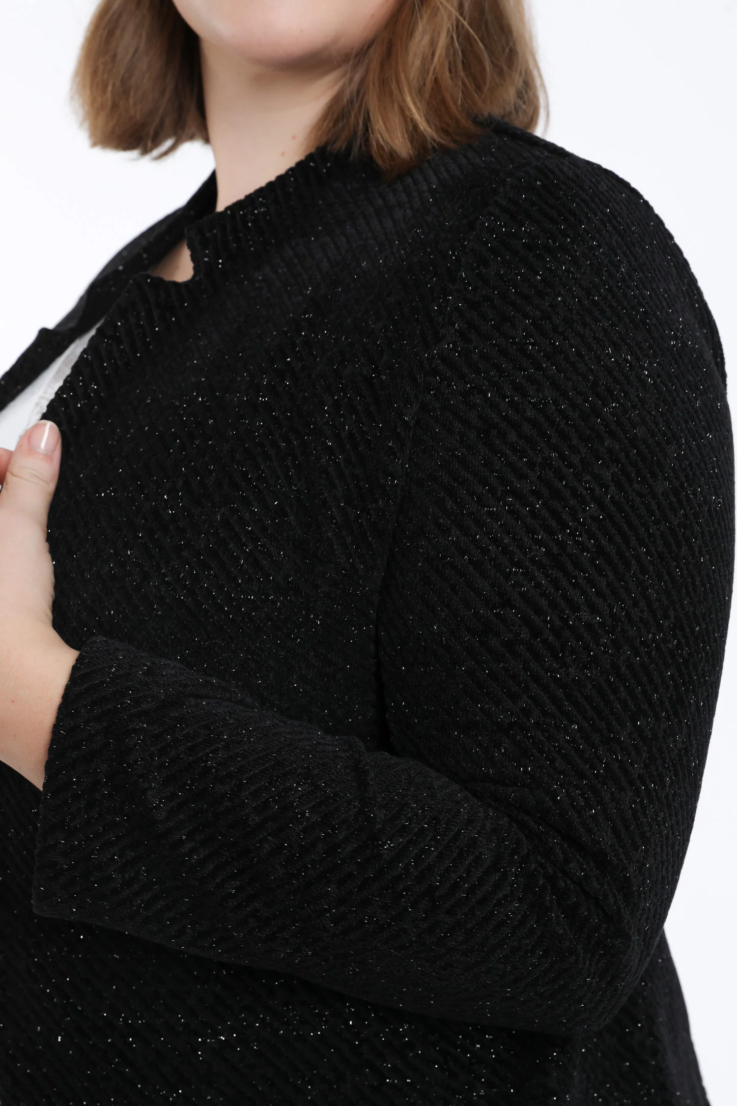 Veste jacquard bicolore avec lurex - Image 5