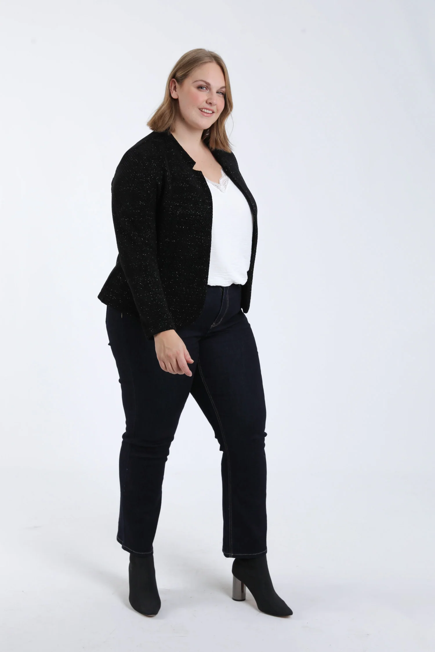 Veste jacquard bicolore avec lurex - Image 6