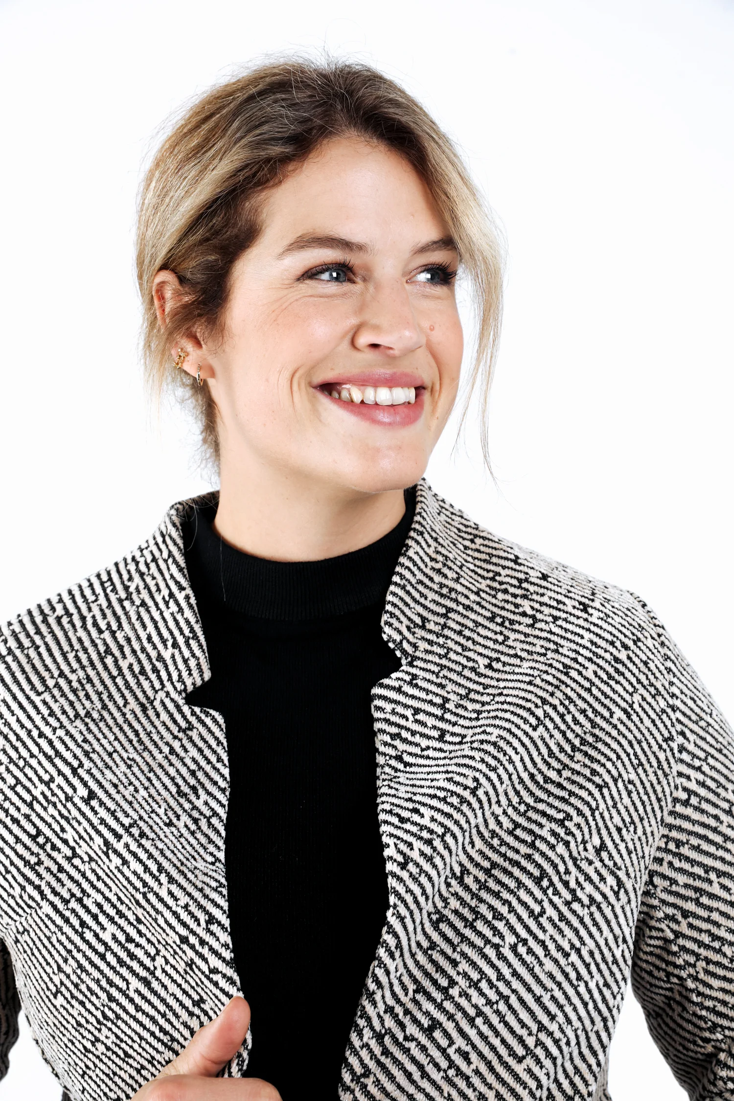 Veste jacquard bicolore avec lurex - Image 3