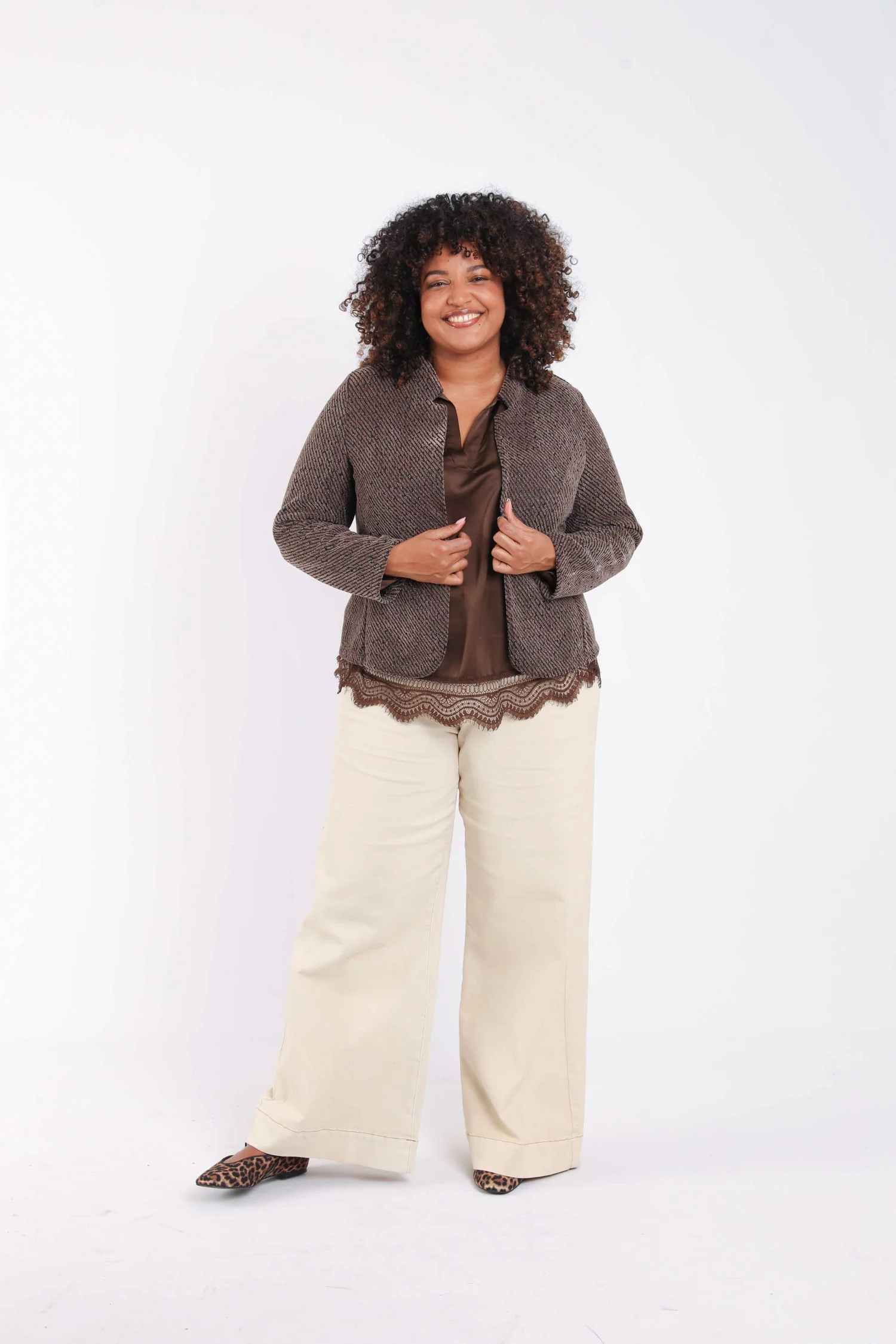 Veste jacquard bicolore avec lurex - Image 7