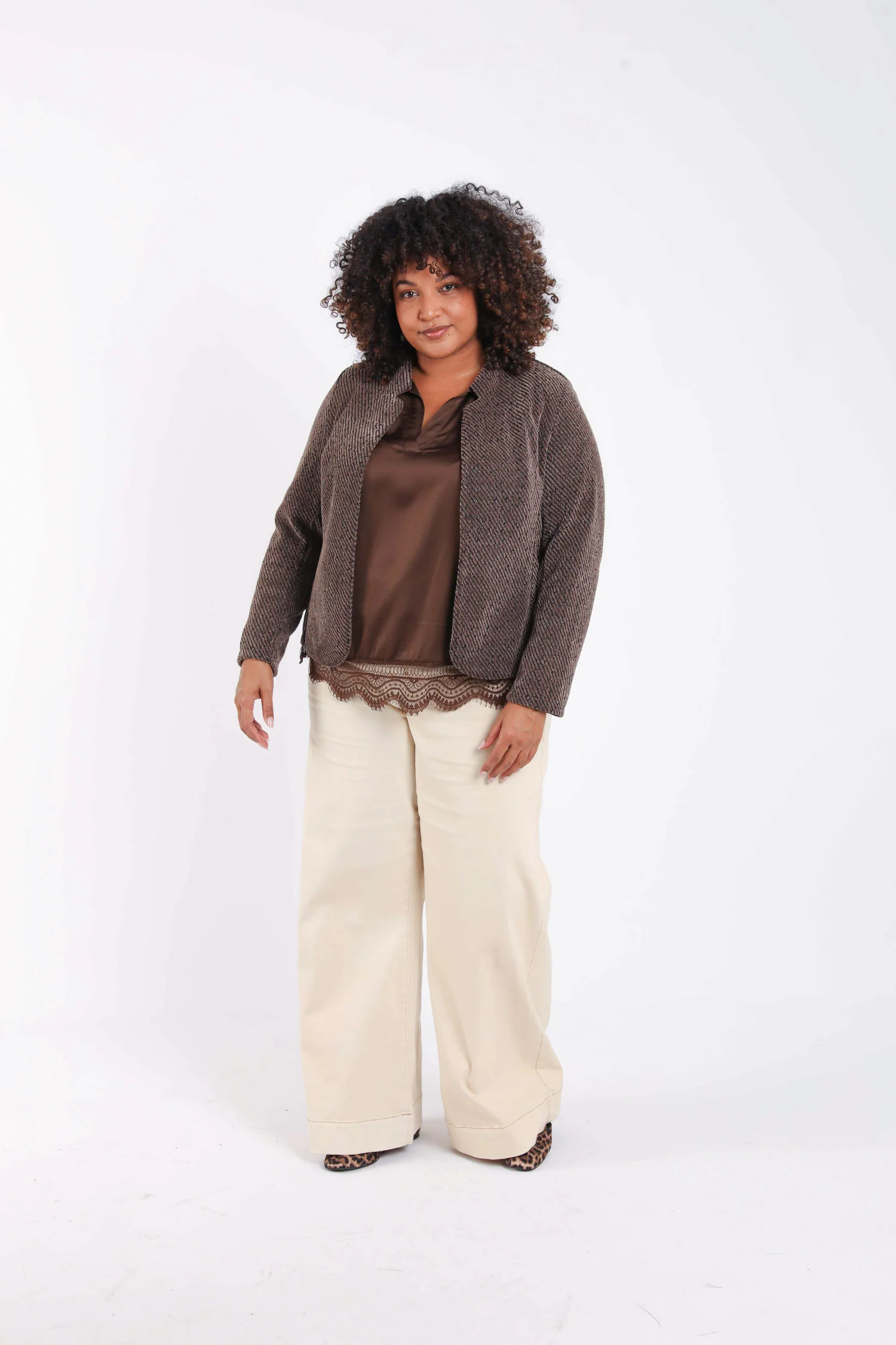 Veste jacquard bicolore avec lurex - Image 8