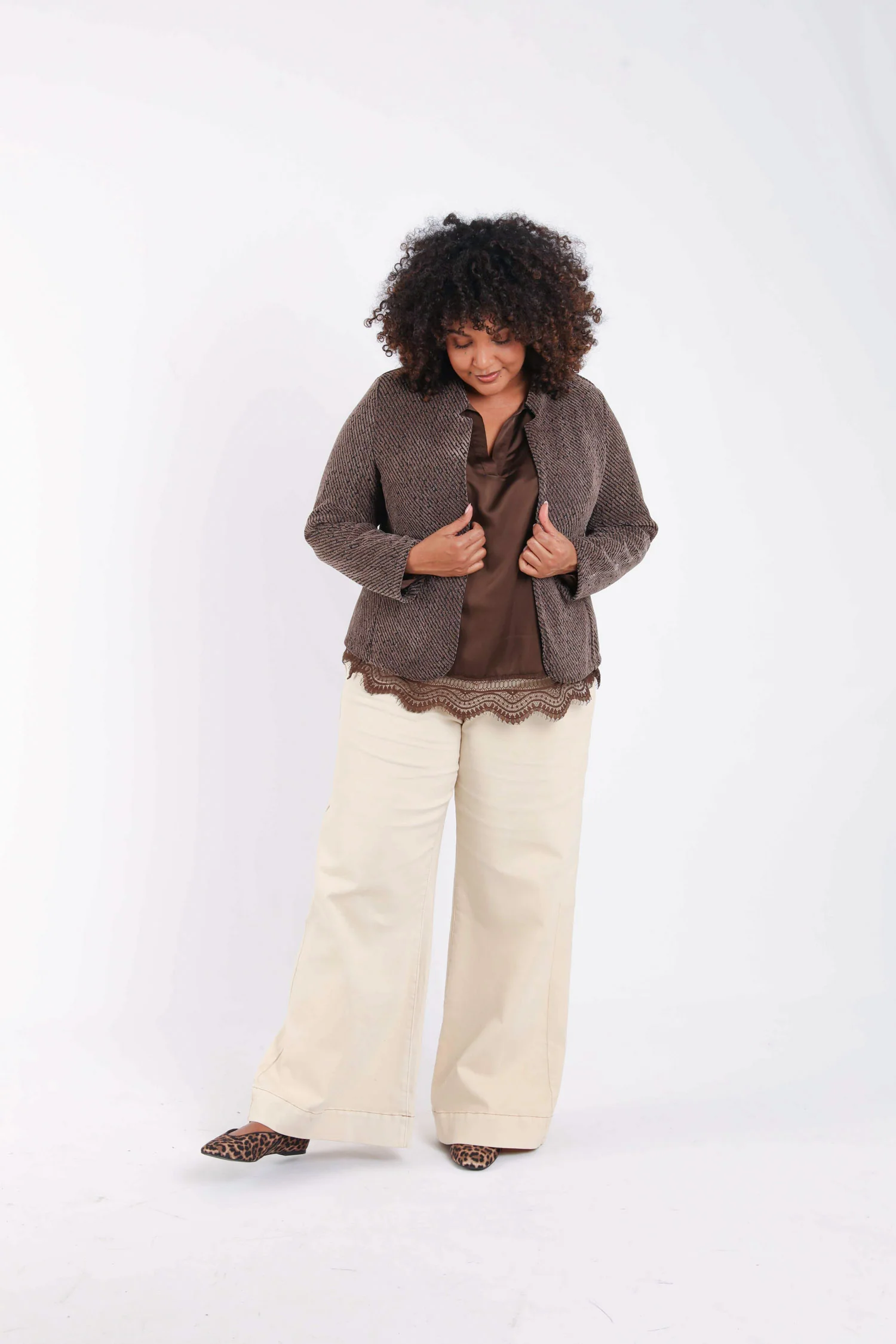 Veste jacquard bicolore avec lurex - Image 9