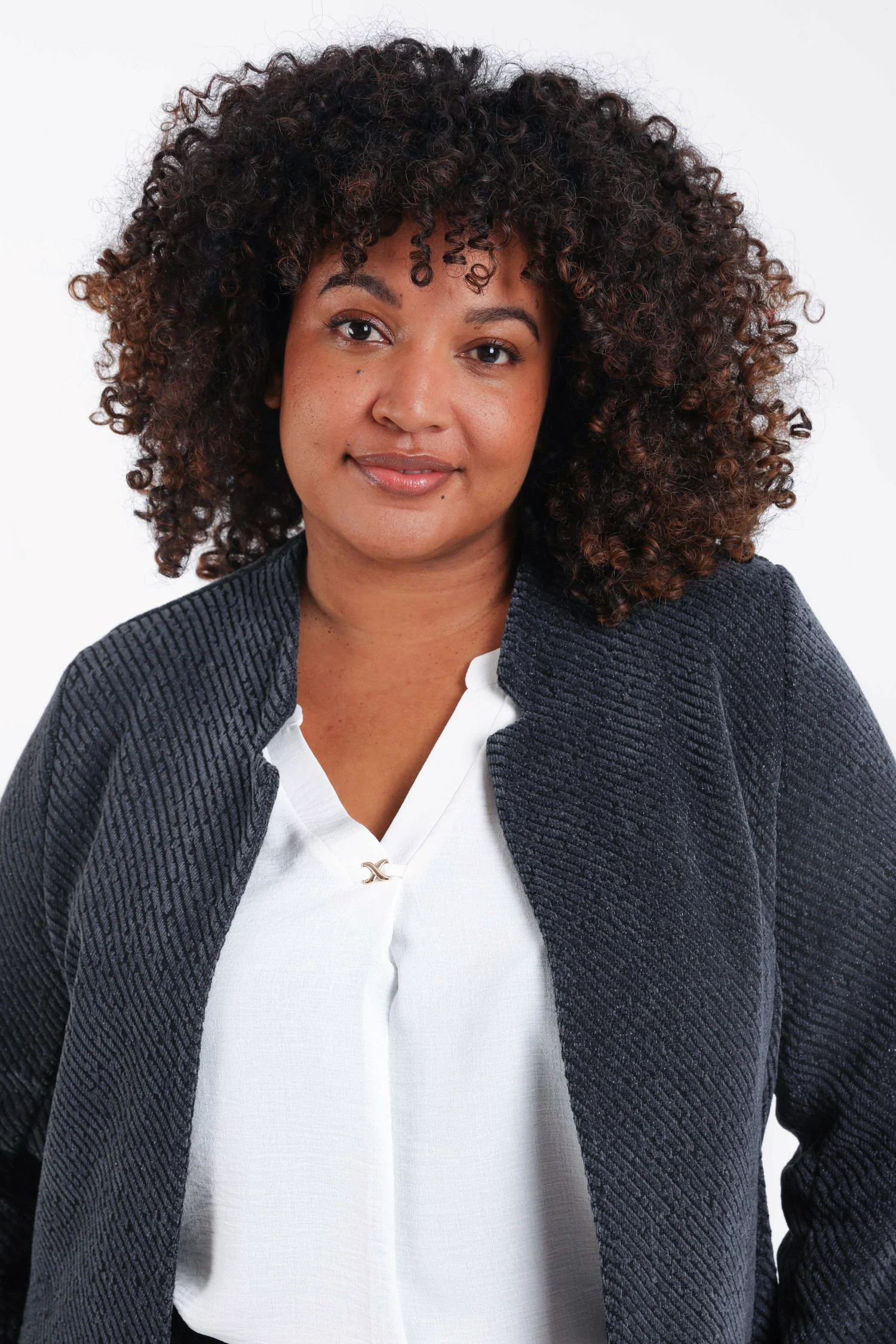 Veste jacquard bicolore avec lurex - Image 3