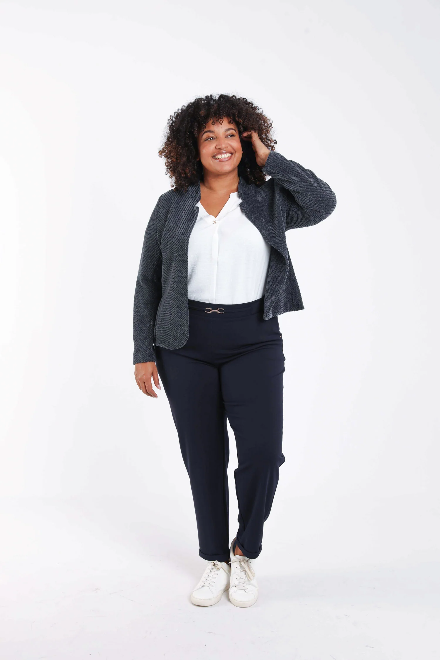 Veste jacquard bicolore avec lurex - Image 8
