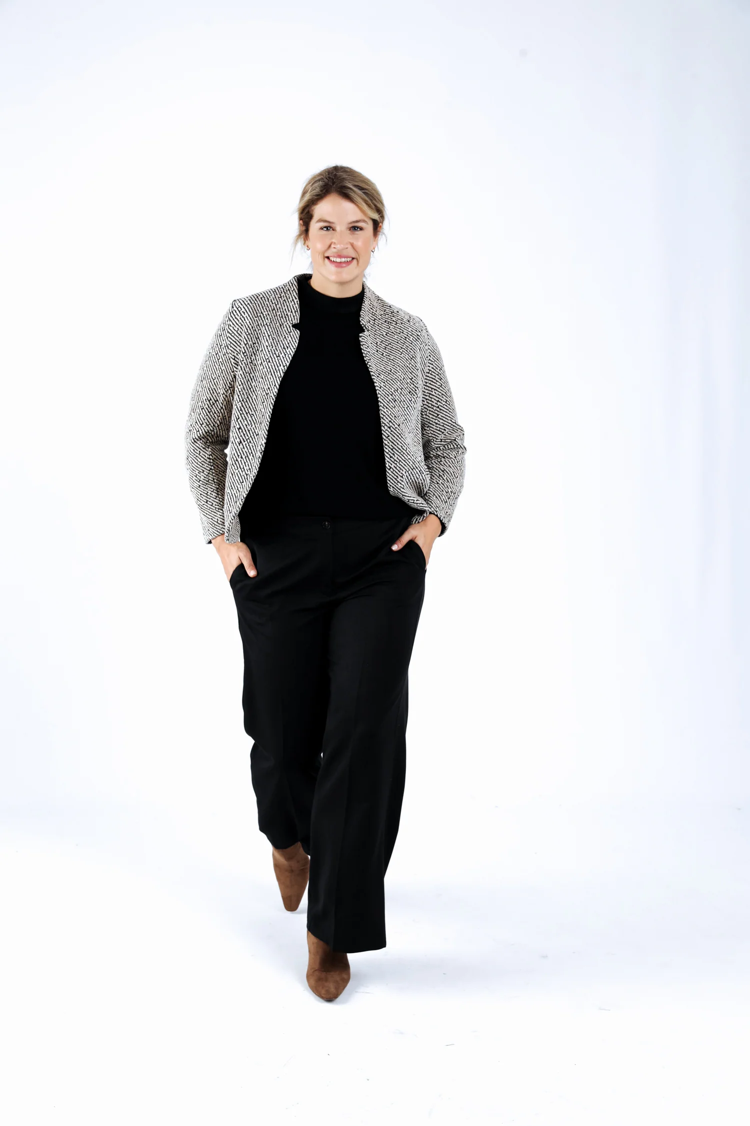 Veste jacquard bicolore avec lurex - Image 6