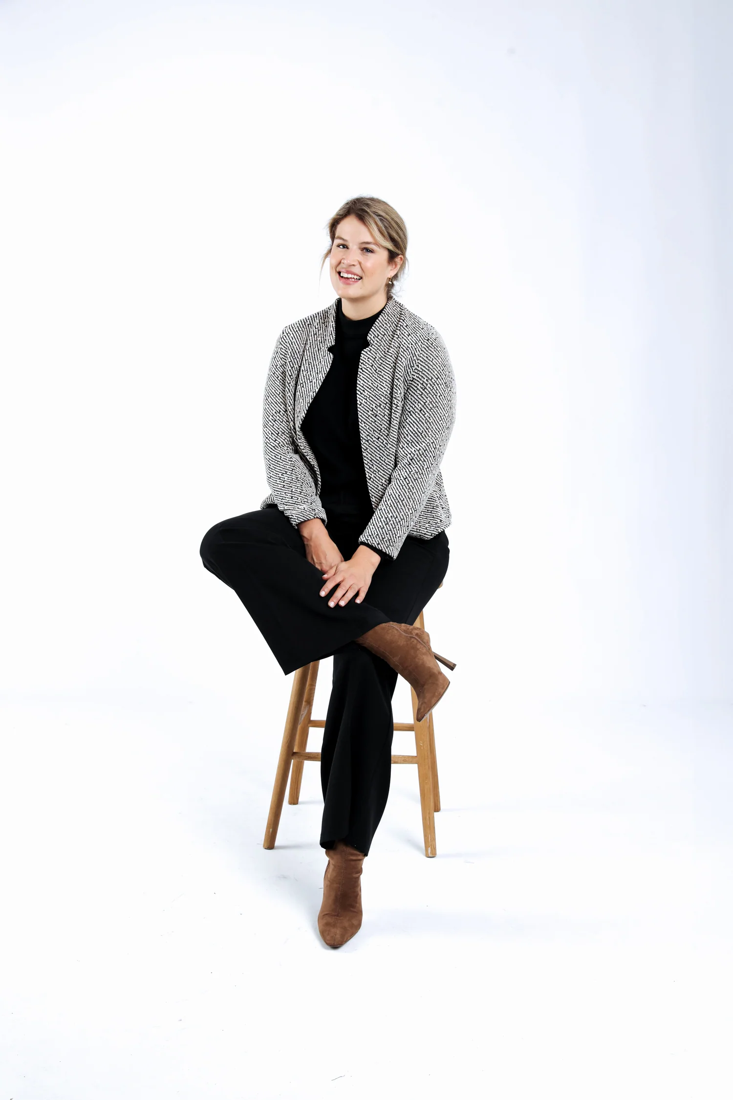 Veste jacquard bicolore avec lurex - Image 7