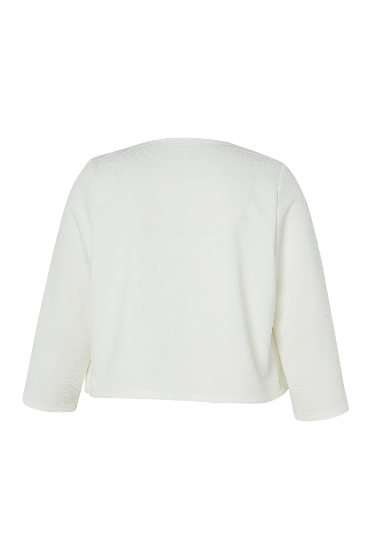 Veste maille effet nid d'abeille unie - Image 11