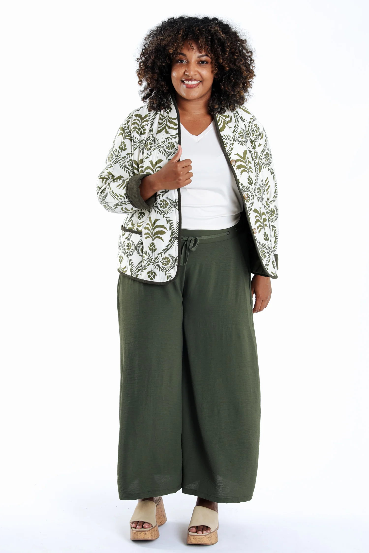 Veste matelassée imprimé feuillage - Image 8